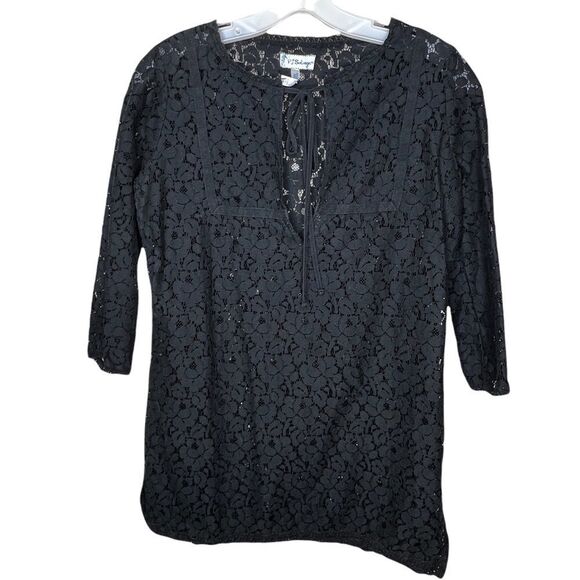 PJ Salvage‎ Black Lace Top - Picture 1 of 6
